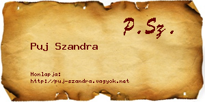 Puj Szandra névjegykártya